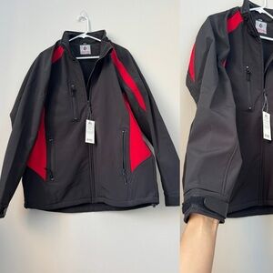 Jacket waterproof for Men’s black and red Size XL, new with tag